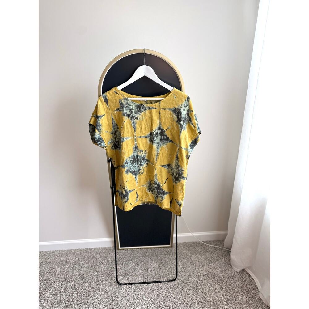 Tie-dye linen top made in Italy